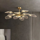 Decorbites golden art peacock led chandelier living room light