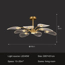 Decorbites golden art peacock led chandelier living room light