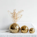 DecorBites™ Golden Ball Ceramic Vase Home Decor