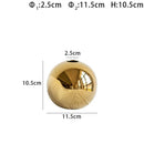 DecorBites™ Golden Ball Ceramic Vase Home Decor