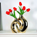 DecorBites™ Golden Flower Vase - Home Decor Accessory