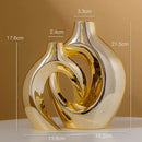 DecorBites™ Golden Flower Vase - Home Decor Accessory
