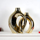 DecorBites™ Golden Flower Vase - Home Decor Accessory