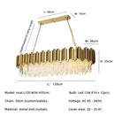 Decorbites golden luxury chandelier with crystal rods for living room