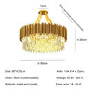 Decorbites golden luxury chandelier with crystal rods for living room