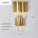 Decorbites golden luxury chandelier with crystal rods for living room