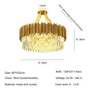 Decorbites golden luxury chandelier with crystal rods for living room