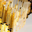 Decorbites golden luxury chandelier with crystal rods for living room