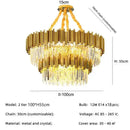 Decorbites golden luxury chandelier with crystal rods for living room