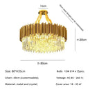 Decorbites golden luxury led crystal chandelier living room light