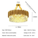 Decorbites golden luxury led crystal chandelier living room light