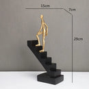 DecorBites™ Golden Man Climber Staircase Abstract Sculpture Home Decor Ornaments