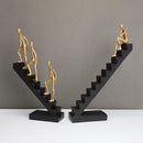 DecorBites™ Golden Man Climber Staircase Abstract Sculpture Home Decor Ornaments