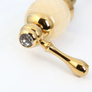 Decorbites golden plated waterfall bathtub faucet with marble handles