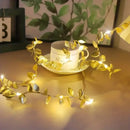DecorBites™ Golden Silver Leaf Fairy Lights for Events