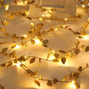 DecorBites™ Golden Silver Leaf Fairy Lights for Events