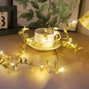 DecorBites™ Golden Silver Leaf Fairy Lights for Events