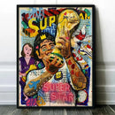 DecorBites™ Graffiti Basketball Celebrities Wall Art Print