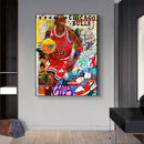 DecorBites™ Graffiti Basketball Celebrities Wall Art Print