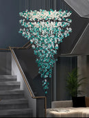 DecorBites™ Green Crystal Stone Chandelier for Modern Spaces