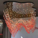 DecorBites™ Green Crystal Stone Chandelier for Modern Spaces