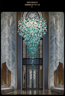 DecorBites™ Green Crystal Stone Chandelier for Modern Spaces