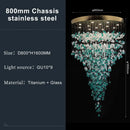 DecorBites™ Green Crystal Stone Chandelier for Modern Spaces