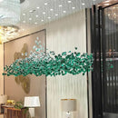 DecorBites™ Green Crystal Stone Chandelier for Modern Spaces