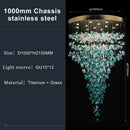 DecorBites™ Green Crystal Stone Chandelier for Modern Spaces