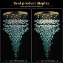 DecorBites™ Green Crystal Stone Chandelier for Modern Spaces