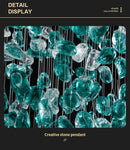 DecorBites™ Green Crystal Stone Chandelier for Modern Spaces
