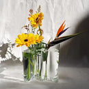 DecorBites™ Green Glass Vase for Modern Decor