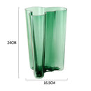 DecorBites™ Green Glass Vase for Modern Decor
