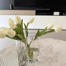 DecorBites™ Green Glass Vase for Modern Decor