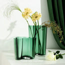 DecorBites™ Green Glass Vase for Modern Decor