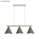 DecorBites™ Green Iron Island Pendant with Nordic Design- 3/5 Head Ceiling Light