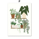 DecorBites™ Green Plants Black Cat Canvas Wall Art
