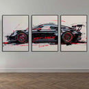 DecorBites™ GT3 RS Sports Car Canvas Wall Art