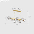 DecorBites™ Hand-Blown Glass Island Pendant Lamp for Restaurant - Modern Dimple Design