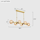DecorBites™ Hand-Blown Glass Island Pendant Lamp for Restaurant - Modern Dimple Design