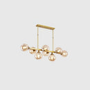 DecorBites™ Hand-Blown Glass Island Pendant Lamp for Restaurant - Modern Dimple Design