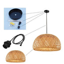 DecorBites™ Hand-Knit Bamboo Pendant Ceiling Light