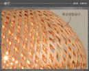 DecorBites™ Hand-Knit Bamboo Pendant Ceiling Light