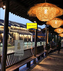 DecorBites™ Hand-Knit Bamboo Pendant Ceiling Light
