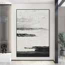 DecorBites™ Hand-Painted Black & White Abstract Wall Painting