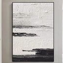 DecorBites™ Hand-Painted Black & White Abstract Wall Painting