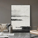 DecorBites™ Hand-Painted Black & White Abstract Wall Painting