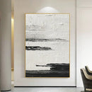DecorBites™ Hand-Painted Black & White Abstract Wall Painting