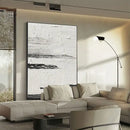 DecorBites™ Hand-Painted Black & White Abstract Wall Painting