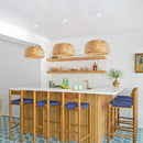 DecorBites™ Hand-Woven Bamboo Lantern Pendant Light
